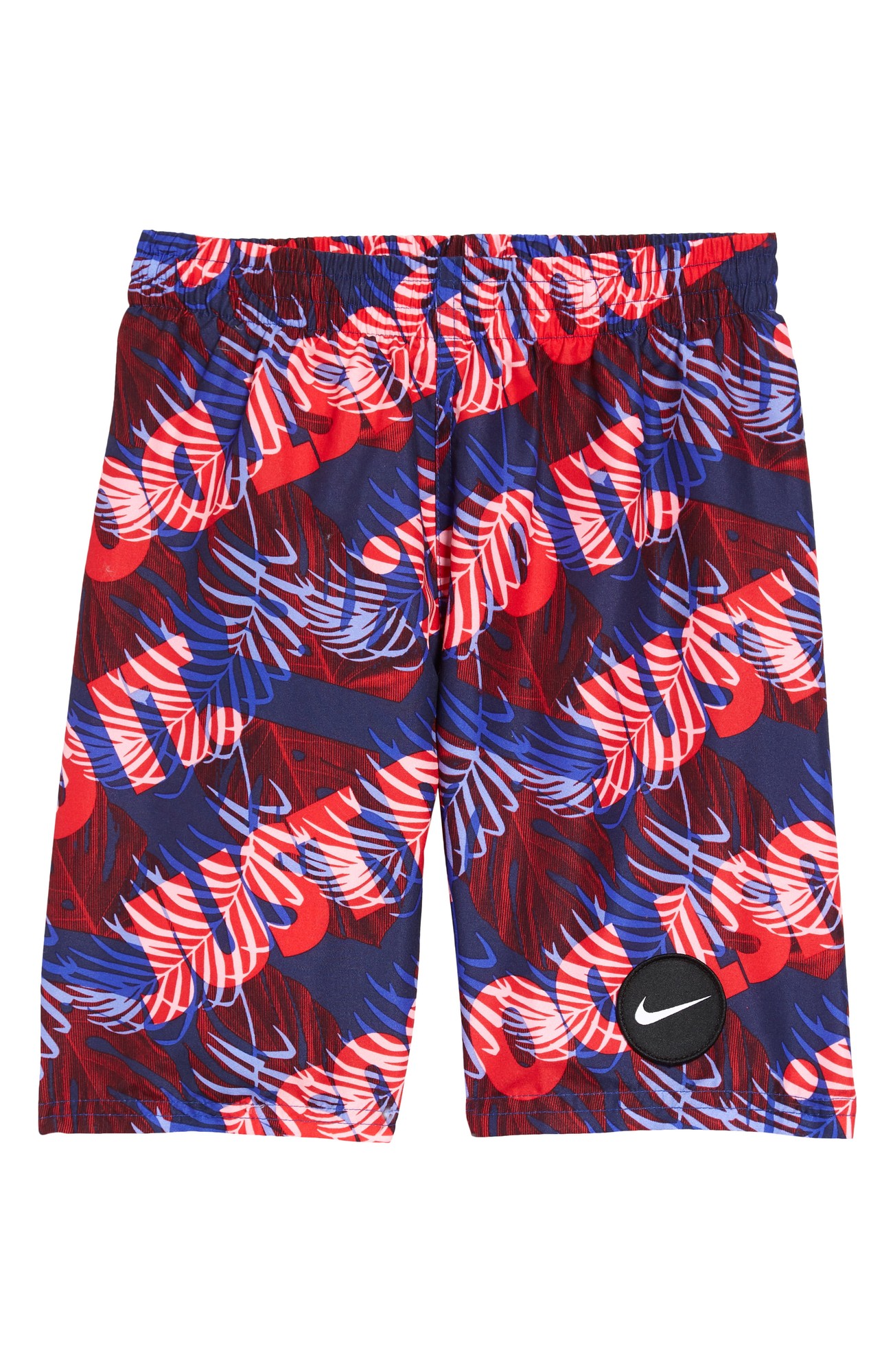 Nike Siren Red Boys 8-20 8-Inch Tropic Packable Volley Swim Shorts