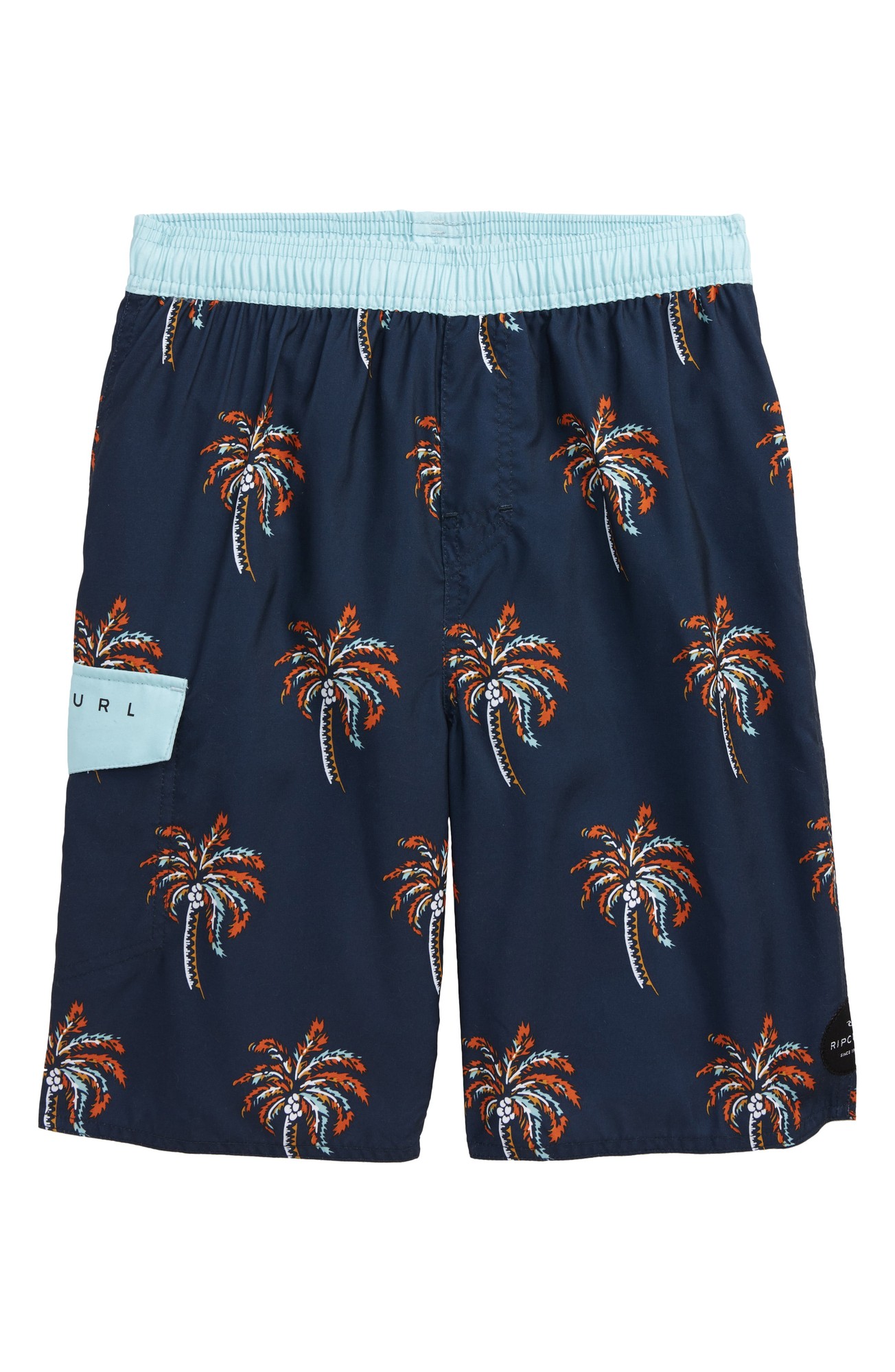 Boy's Rip Curl Kids' Palm Days Volley Shorts, Size S - Blue