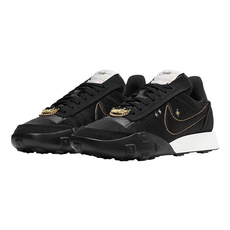 Nike Waffle Racer 2X Womens Shoes Size 10  Color: Black/Gold/White thumbnail