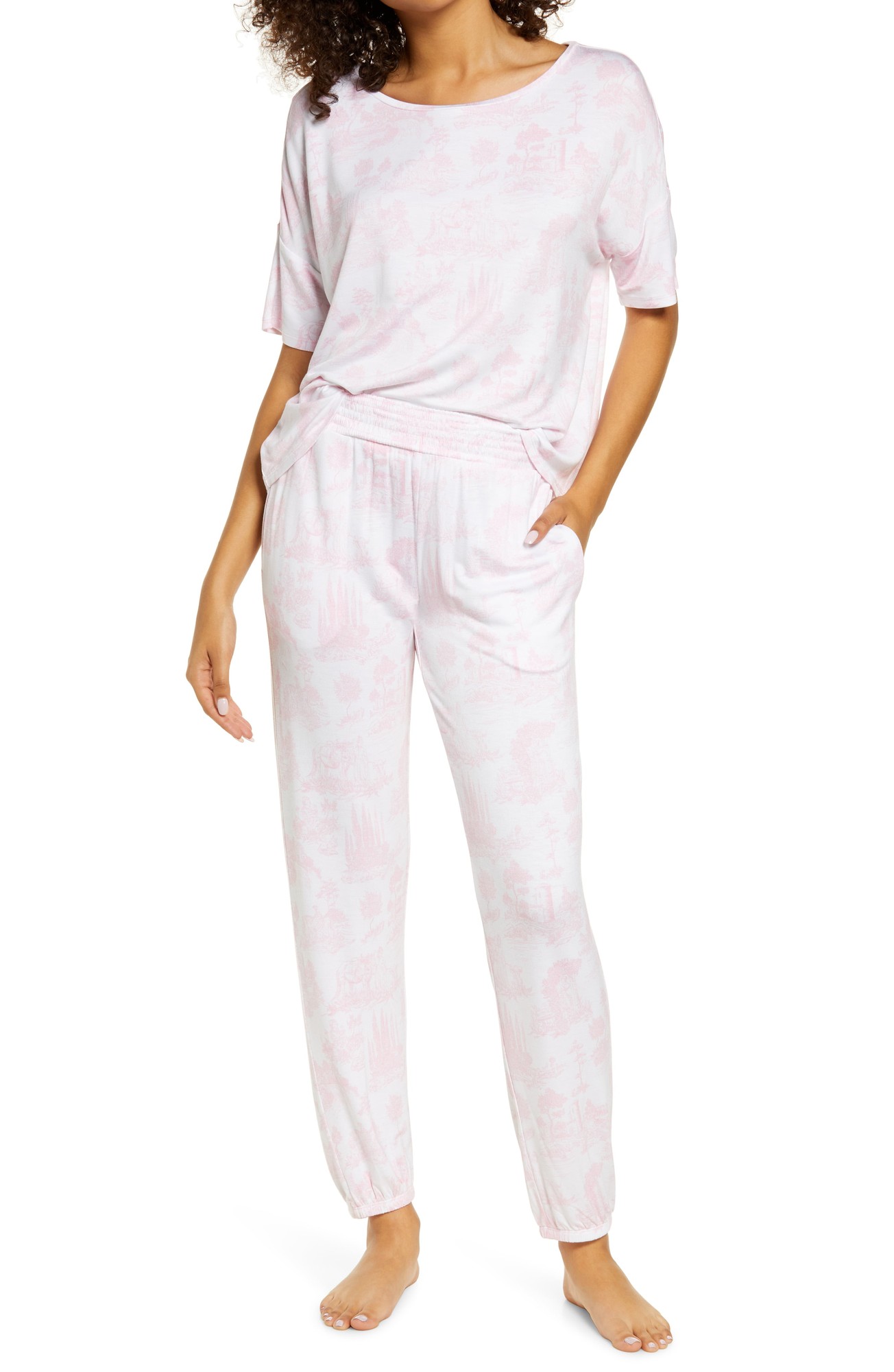 Honeydew Womens Nightwear Comfy Pajama Set Pink XS