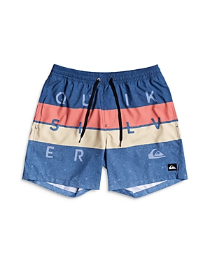 Quiksilver Boys' Word Block Volley Swim Trunks - Little Kid