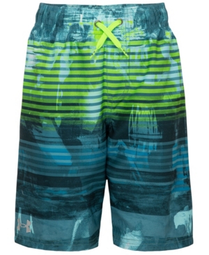 Boys 8-20 Under Armour Scribble Stripe Volley Swim Trunks, Boy's, Size: Large, Brt Green