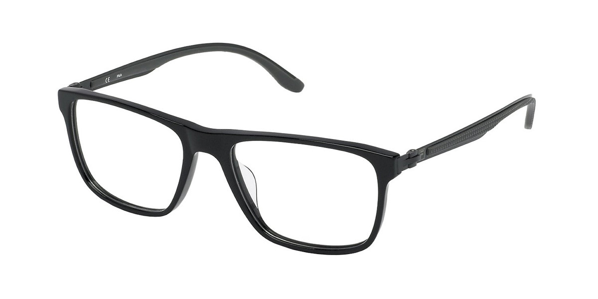 Fila VFI031 0700 Men's Glasses Black Size 54 - Free Lenses - HSA/FSA Insurance - Blue Light Block Available