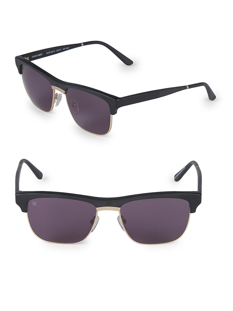Smoke X Mirrors Women's 53MM Uncle Albert Rectangular Sunglasses - Matte Black