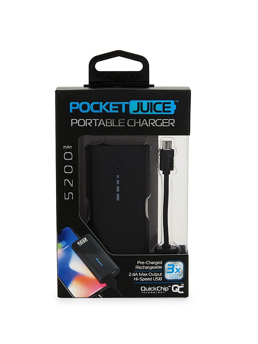 TZUMI Women's Pocket Juice Portable Charger - Black