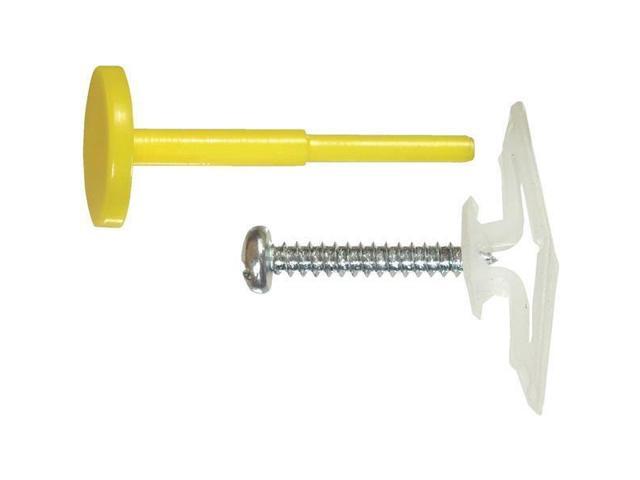 6 Pk Hillman 3/8' Yellow Plastic Drywall Wallboard Pop Toggle @ 2/Pk 5104