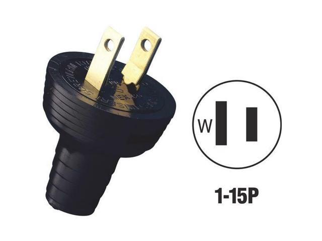 50 Pk Do It 15A 2-Wire 2-Pole 1-15P Round Electric Cord Plug 2/Pk C20-48642-000