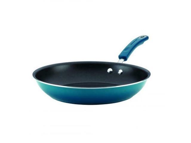Rachael Ray 17579 12.5 in. Hard Enamel Aluminum Nonstick Skillet Marine Blue -
