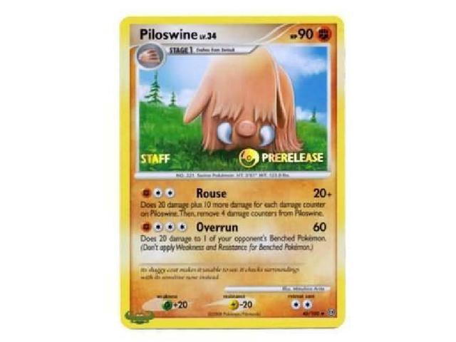 Piloswine (Staff Pre-release) - 46/100 - Uncommon NM Promo Pokemon 2B3