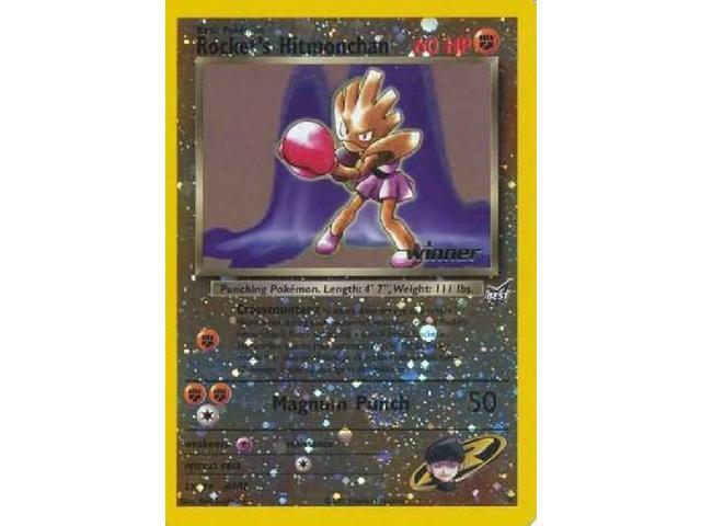 Rocket's Hitmonchan - 9/9 - (Winner) Reverse Rare NM Promo Pokemon 2B3