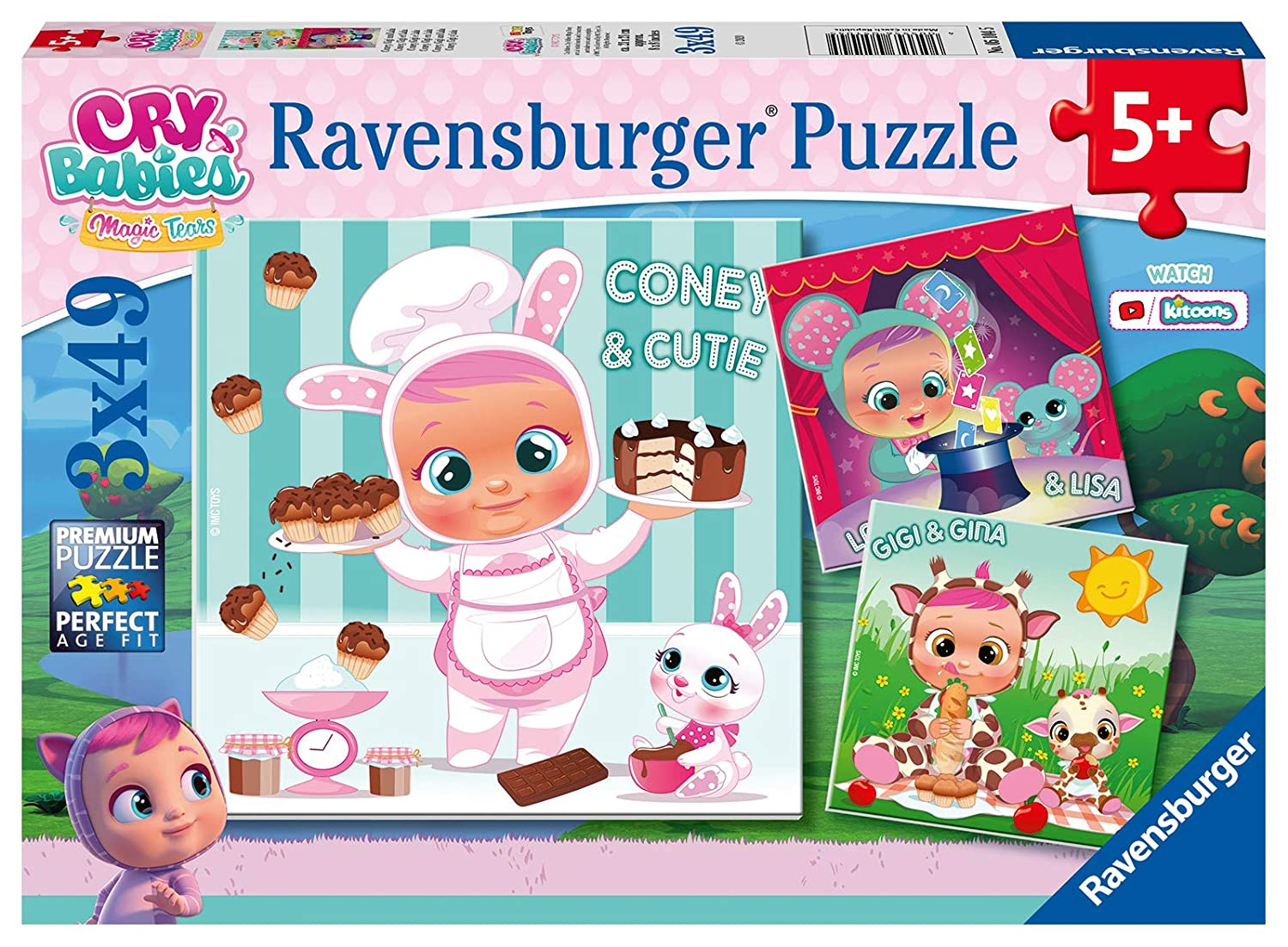 Ravensburger 5104 Cry Babies Puzzle 3 X 49 Pieces Multicoloured