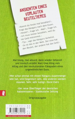Die Känguru Chroniken: Ansichten Eines Vorlauten Beuteltiers (German Edition) Kling Marc-Uwe [Used - Very Good] [Softcover] thumbnail