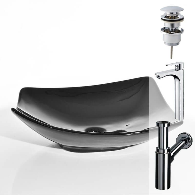 Rue Du Bain - Pack Vasque Feuille + Robinet Smart Contenu Du Pack - 1229-defaultCombination