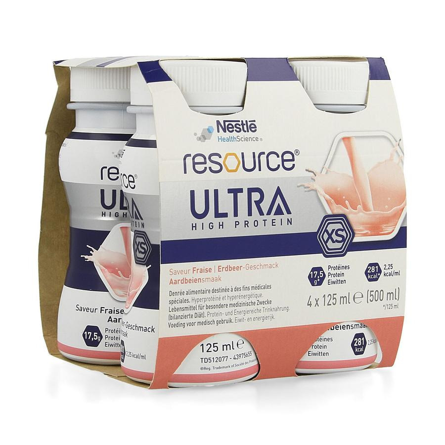 Resource Ultra High Protein XS Erdbeer (4x125 Ml)