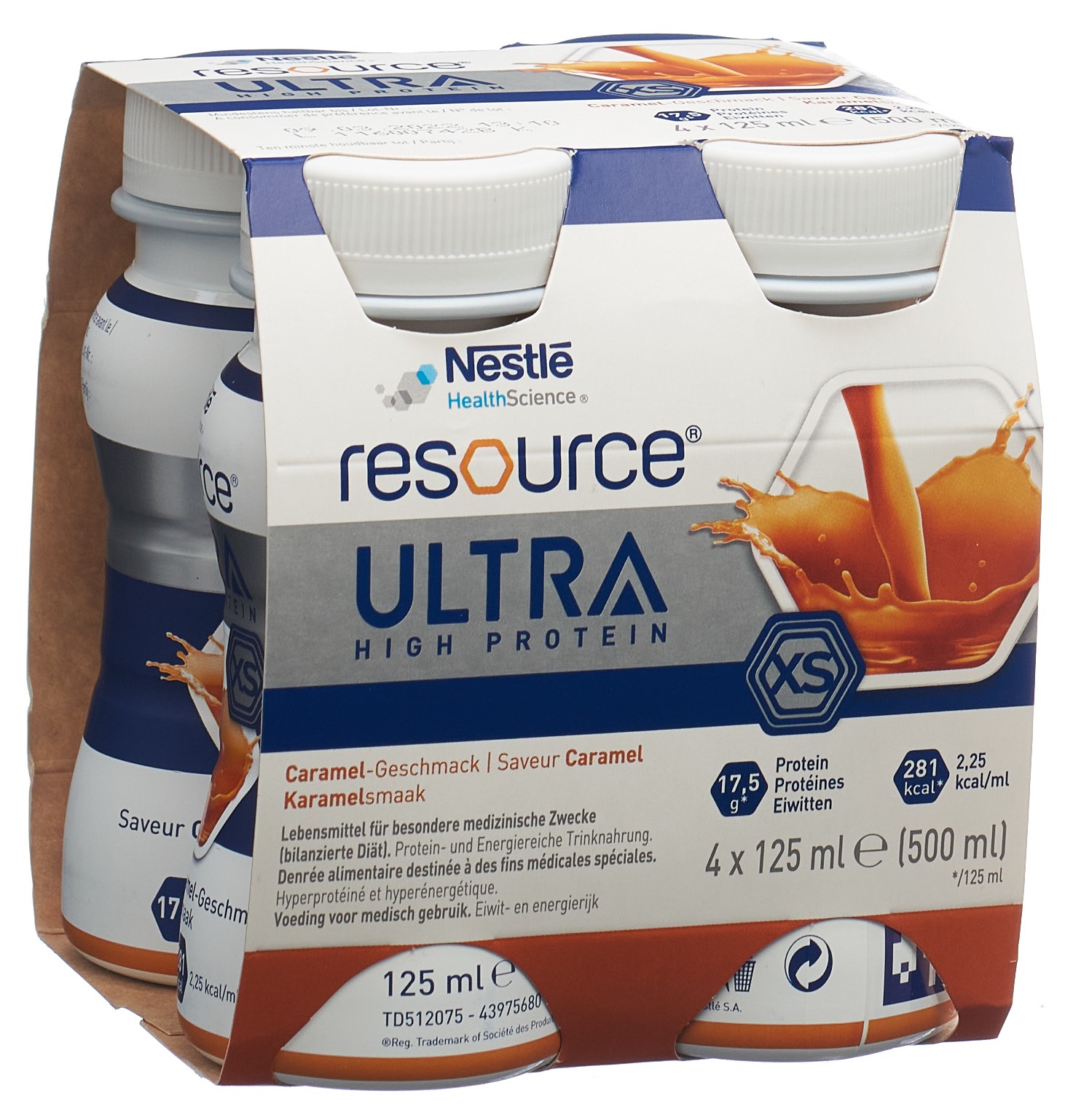 Resource Ultra High Protein XS Caramel (4x125 Ml)