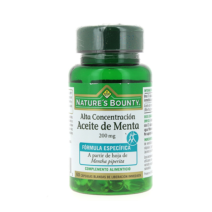 Nature's Bounty Alta Concentración Aceite De Menta 200 Mg 60 Caps thumbnail