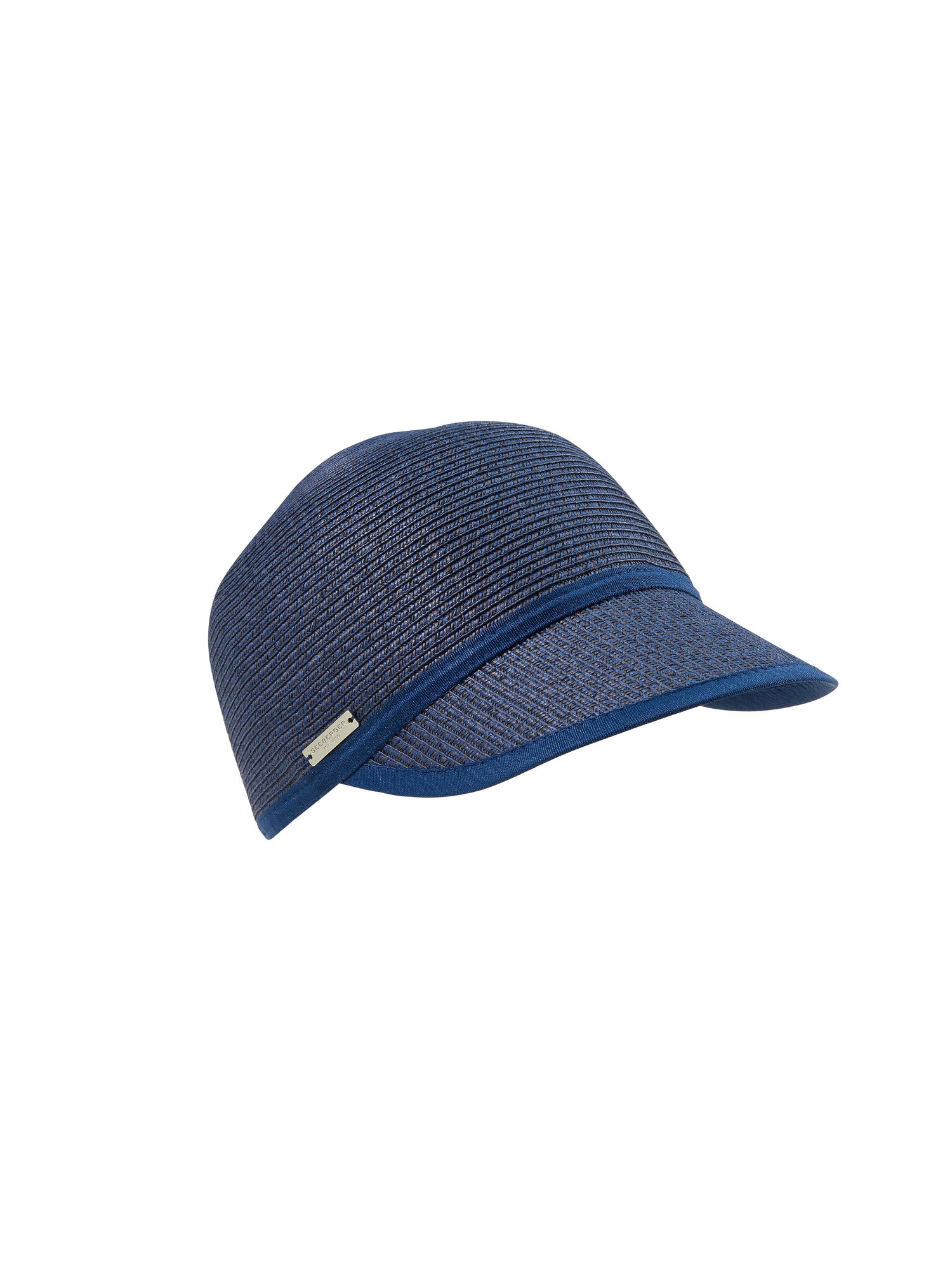 La Casquette 100% Paille Papier  Seeberger Bleu thumbnail