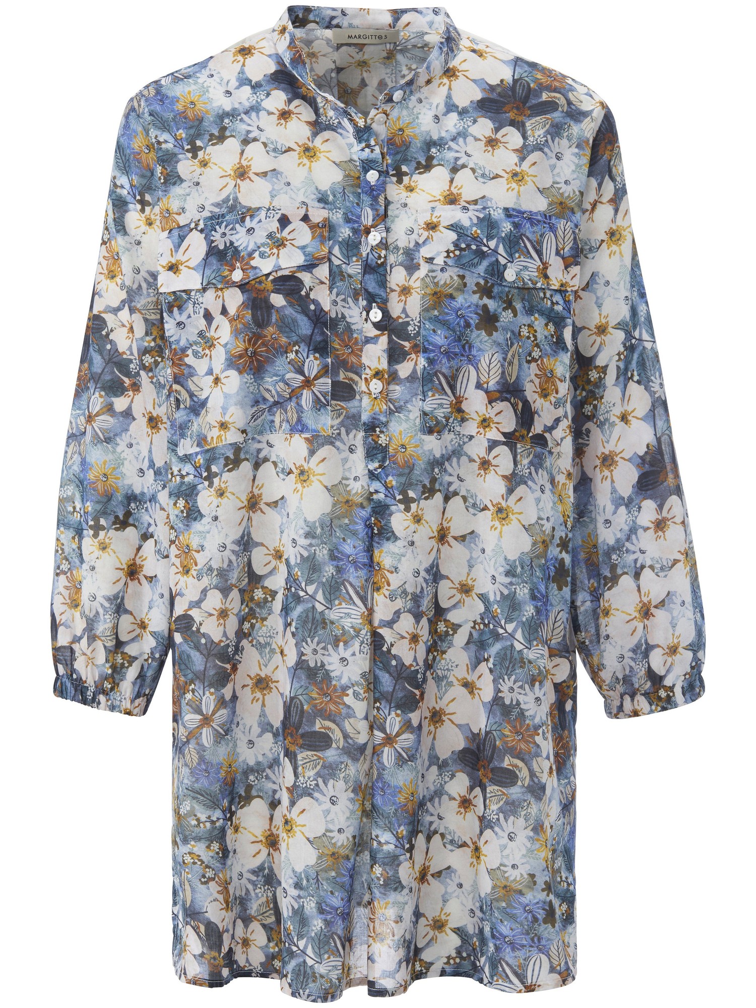La Tunique 100% Coton  Margittes Bleu Taille 42
