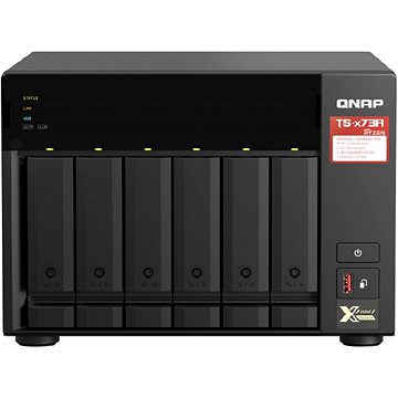 QNAP TS-673A-8G 6 Bay NAS AMD Ryzen Embedded V1500B Quad-core 2.2 GHz 8G DDR4 2xM.2 2280 PCIe Gen3 X1 Slots 2x2.5 GEl 3xUSB3.2 Hot-swappable