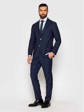 Oscar Jacobson Oblek Faron 2179 5674 Tmavomodrá Slim Fit