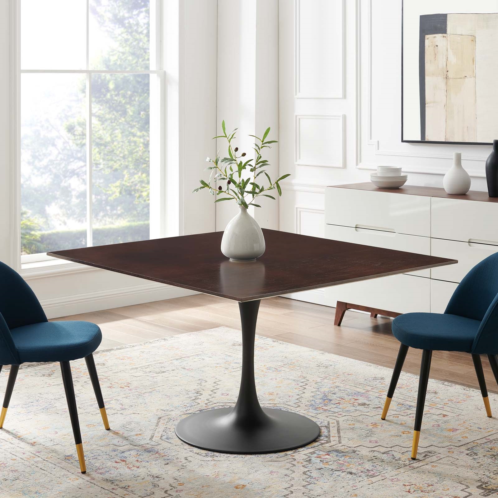 Lippa 47  Wood Square Dining Table-EEI-4875
