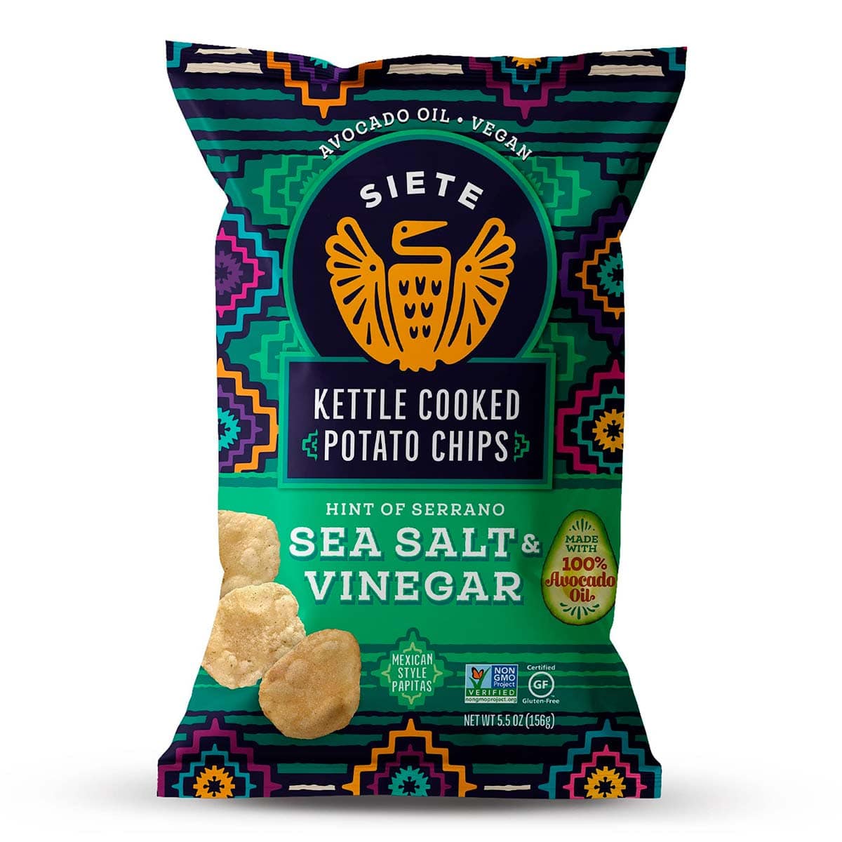 Siete Sea Salt Vin Kettle Potato Chips - 5.5oz