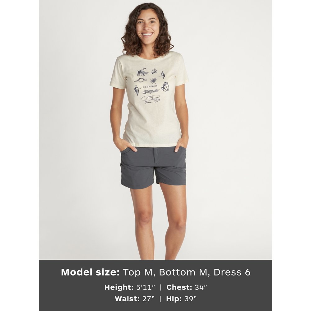 ExOfficio 20013442-9300-W Voyager T-Shirt SS-Charc Hthr in Charcoal Heather Size: Medium thumbnail