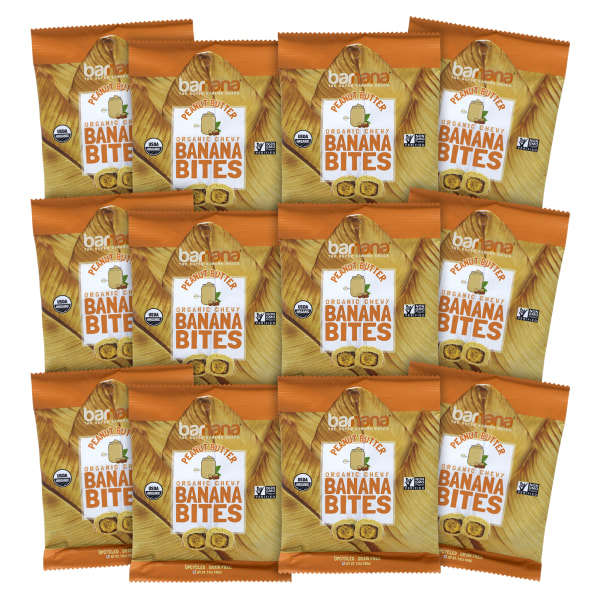 Barnana Peanut Butter Banana Bites, 1.4 Oz, Pack of 12 Bites