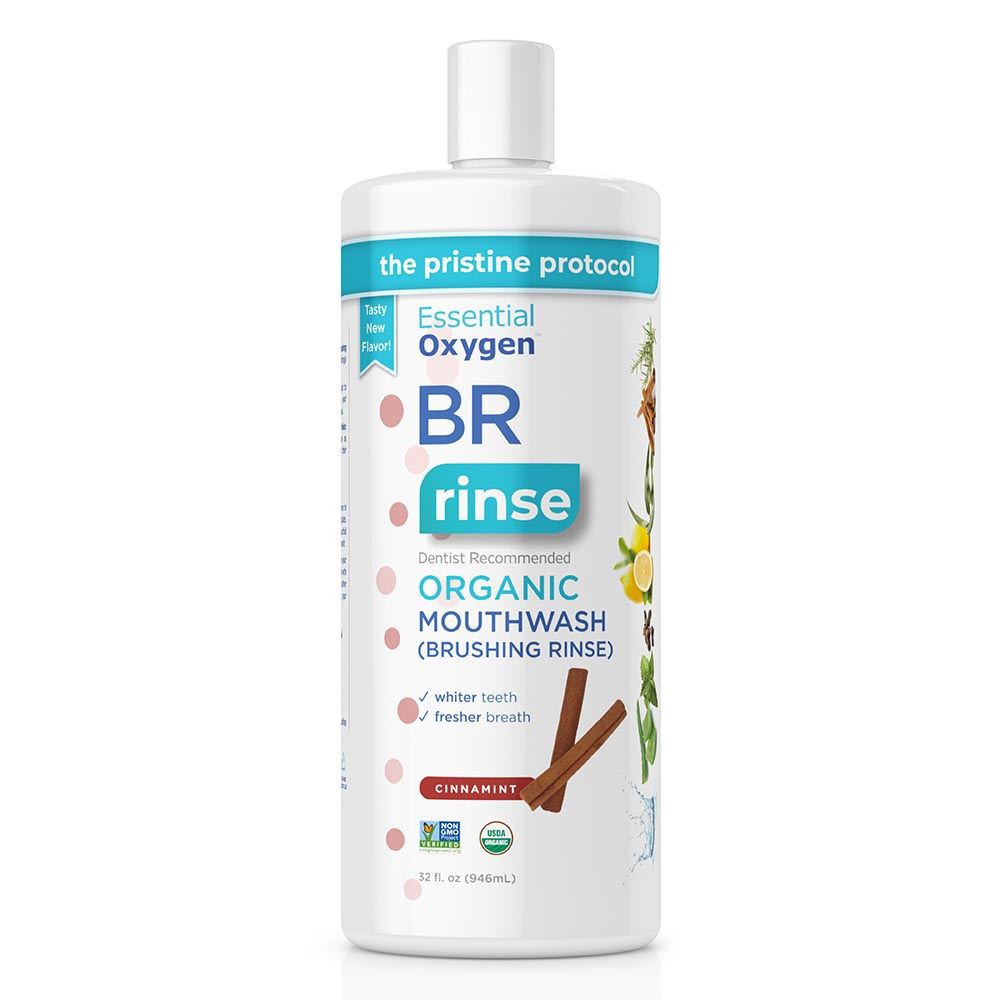 Essential Oxygen BR Rinse Organic Mouthwash Cinnamint