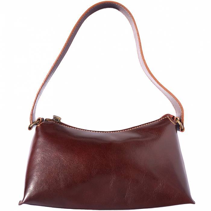 69-6504-Brown Priscilla Womens Luxury Handmade Leather Handbag, Brown
