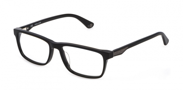 Police VPLB56 0700 Men's Glasses Black Size 57 - Free Lenses - HSA/FSA Insurance - Blue Light Block Available