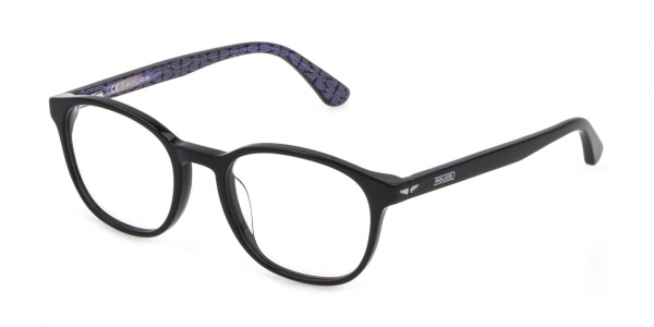 Police VPLD04 0700 Men's Glasses Black Size 51 - Free Lenses - HSA/FSA Insurance - Blue Light Block Available