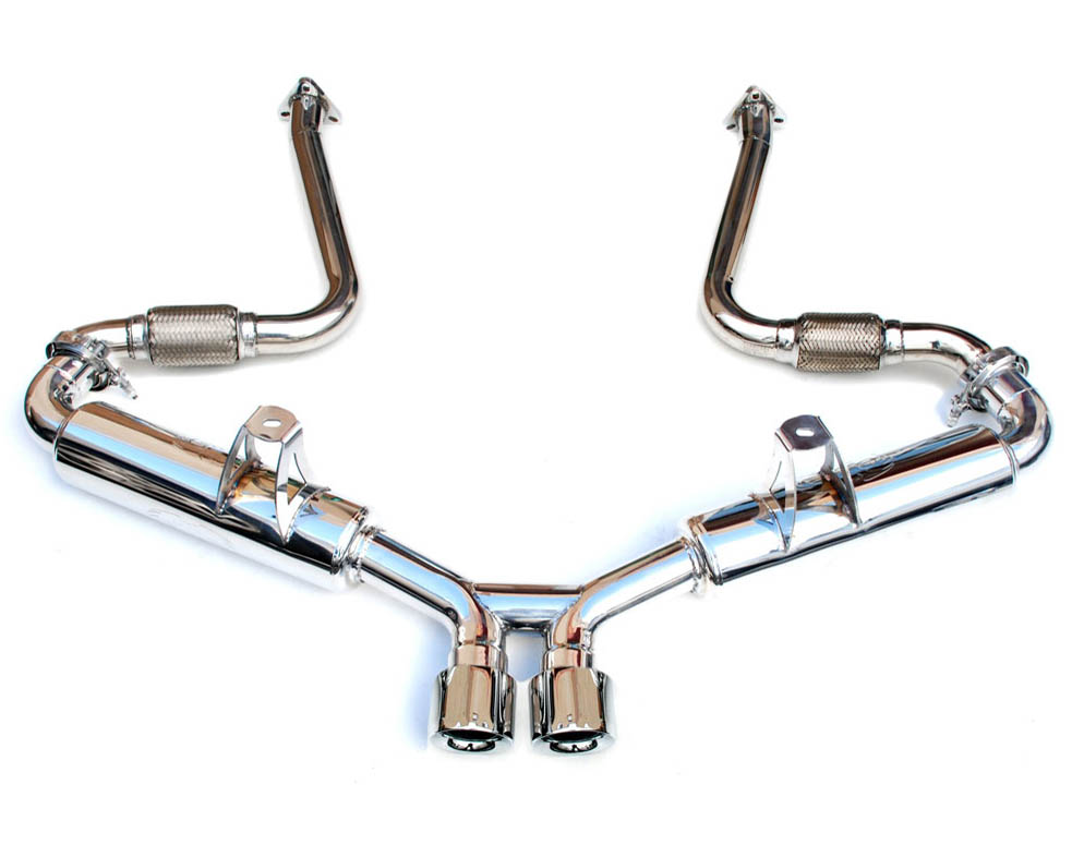 Fabspeed FS.POR.9862.SCUPP Supercup Exhaust System with Deluxe Dual Style Tips 2000-2004|Polished Chrome Porsche 986 Boxster 97-04