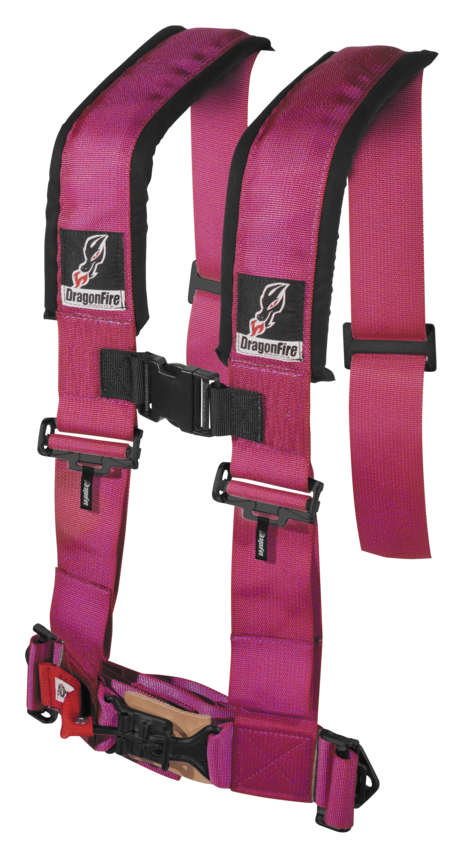 DragonFire 14-0036 H-Style 4-Point 3 Inch Harness Pink