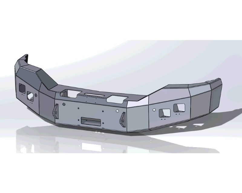 Hammerhead Armor 600-56-0489 Sierra Front Winch Bumper No Brushguard for 16-18 Sierra 1500 Black Steel