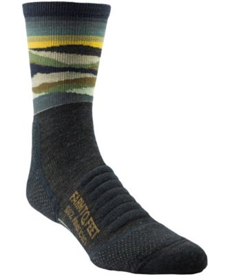 Chaussettes 3/4 Farm to Feet En Laine Mérinos à Rembourrage Ciblé Léger Pour Hommes~ Max Patch Trail