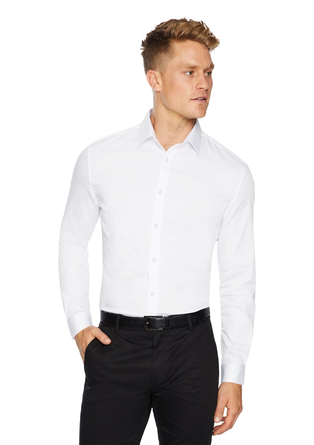 Tarocash Bahamas Slim Stretch Shirt White 5XL