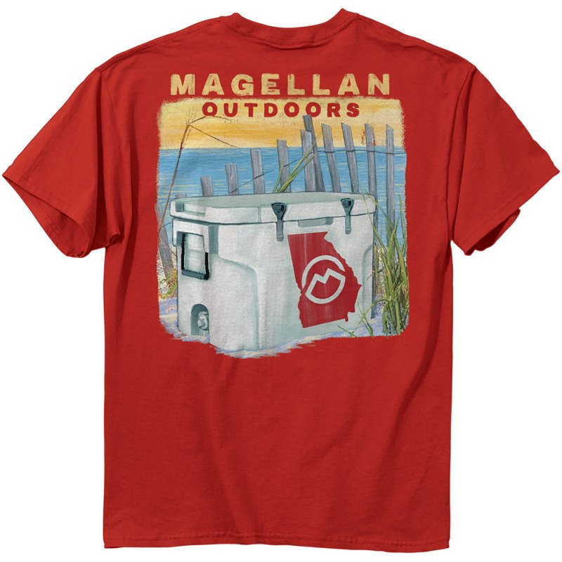 Magellan Outdoors Men's Georgia Beach Cooler Graphic T-Shirt Red, 2X-Large - Men's Outdoor Graphic Tees at Academy Sports