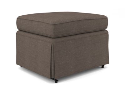 Put Your Feet up and Relax with This Model 0036 Skirted Gliding Ottoman from Best Chairs. It Features Attractive Fabric Upholstery with Corded Edging