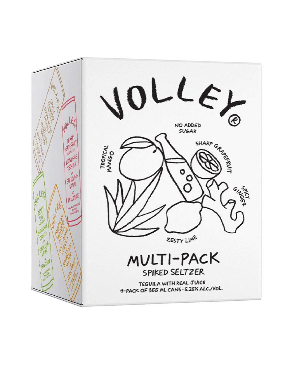 Volley Tequila Seltzer Variety Pack Ready-to-drink - 4x 355ml Cans