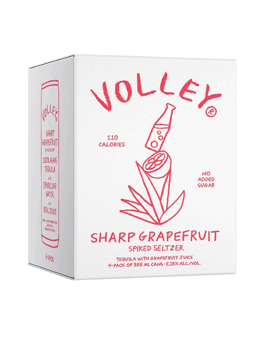 Volley Tequila Seltzer Sharp Grapefruit Tequila Seltzer Ready-to-drink - 4x 12oz Cans
