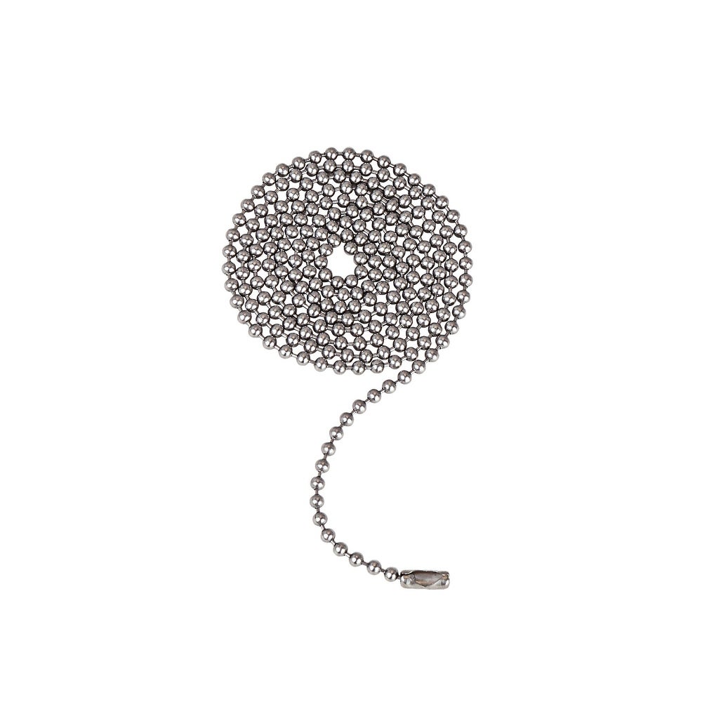 36 in. Stainless Beaded Pull Chain with Connector