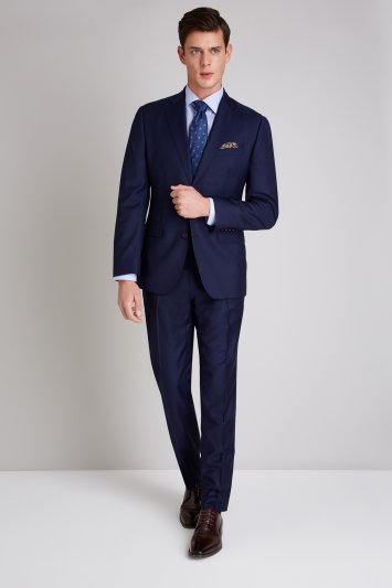Tailored Fit Naples Blue Suit Jacket