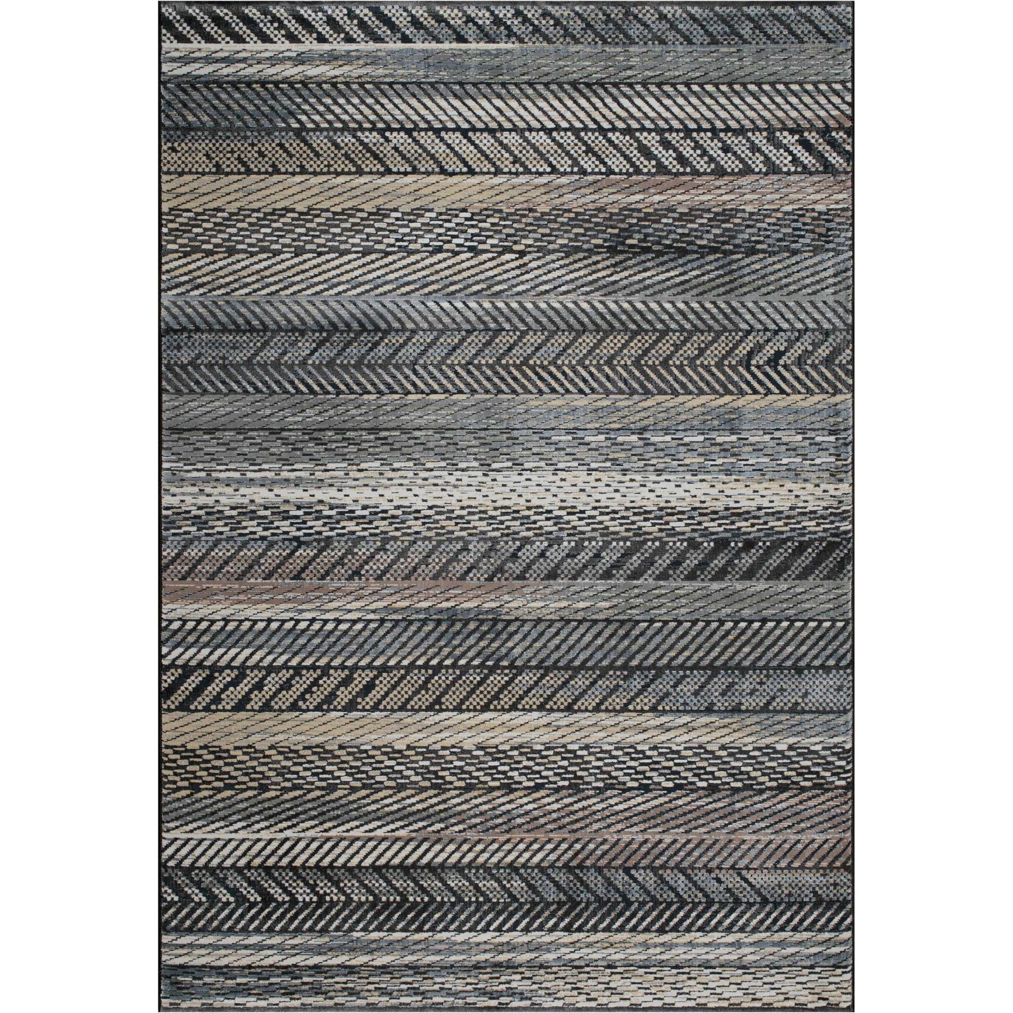 Canyon Modern Abstract Print Rugs 52050 3535 in Black