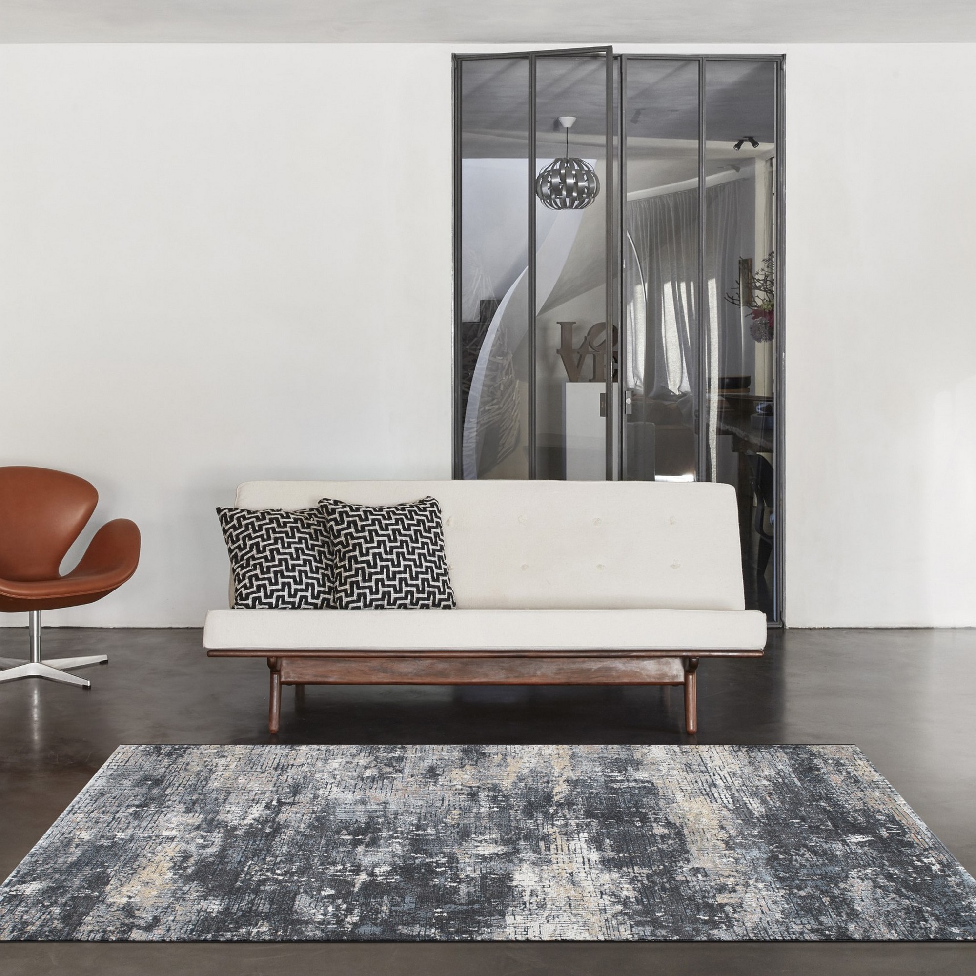 Mastercraft Canyon Machine Woven Rug - 52055/3535 - Grey - 200x290cm
