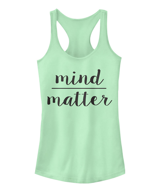 Fifth Sun Women's Tank Tops MINT - Mint 'Mind Matter' Racerback Tank - Women & Juniors