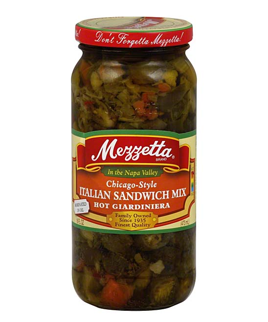 Mezzetta  Vegetables  - 16-Oz. Hot Giardiniera Sandwich Mix