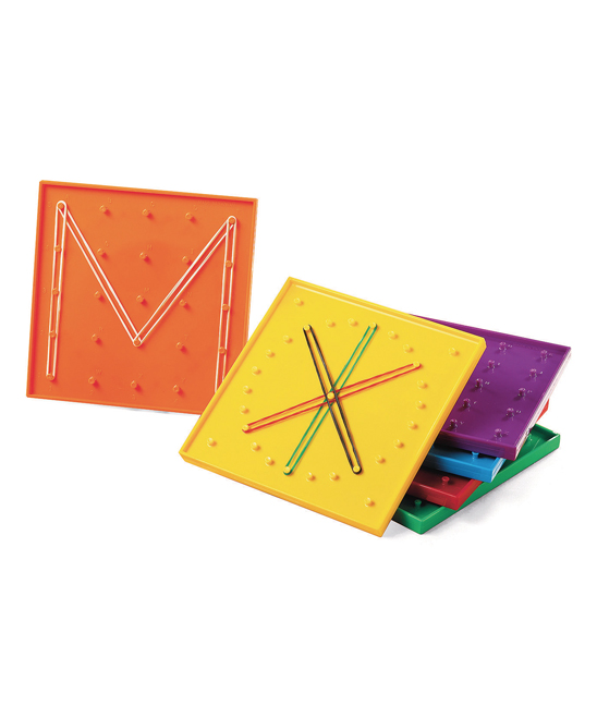 Double-Sided Geoboards - 5 X 5 Grid/24 Pin Circular Array