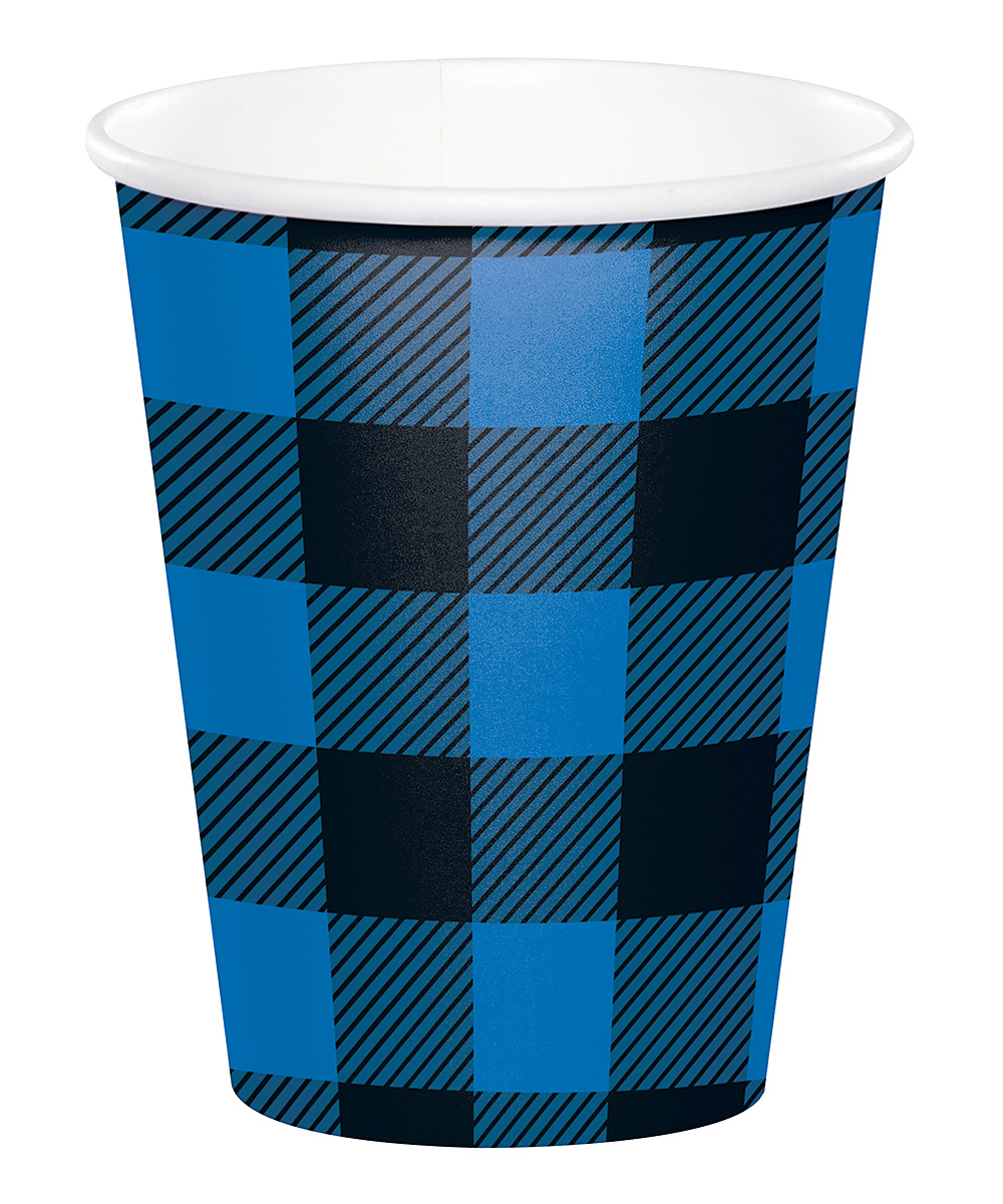 Blue Buffalo Plaid Cups, 9 Oz., 8 Count