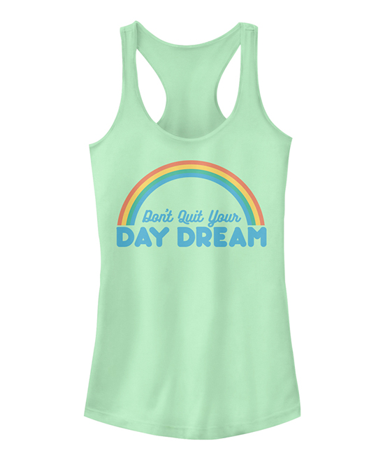 Fifth Sun Women's Tank Tops MINT - Mint 'Don't Quit Your Day Dream' Racerback Tank - Juniors